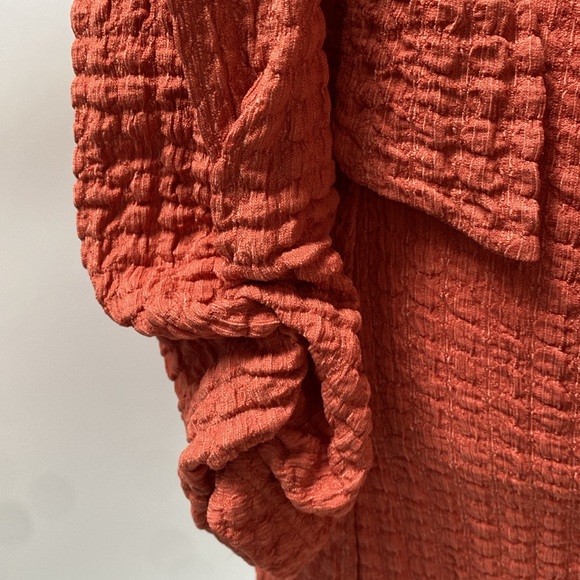 Anthropologie Terracotta Wrap Dress - Picture 9 of 10